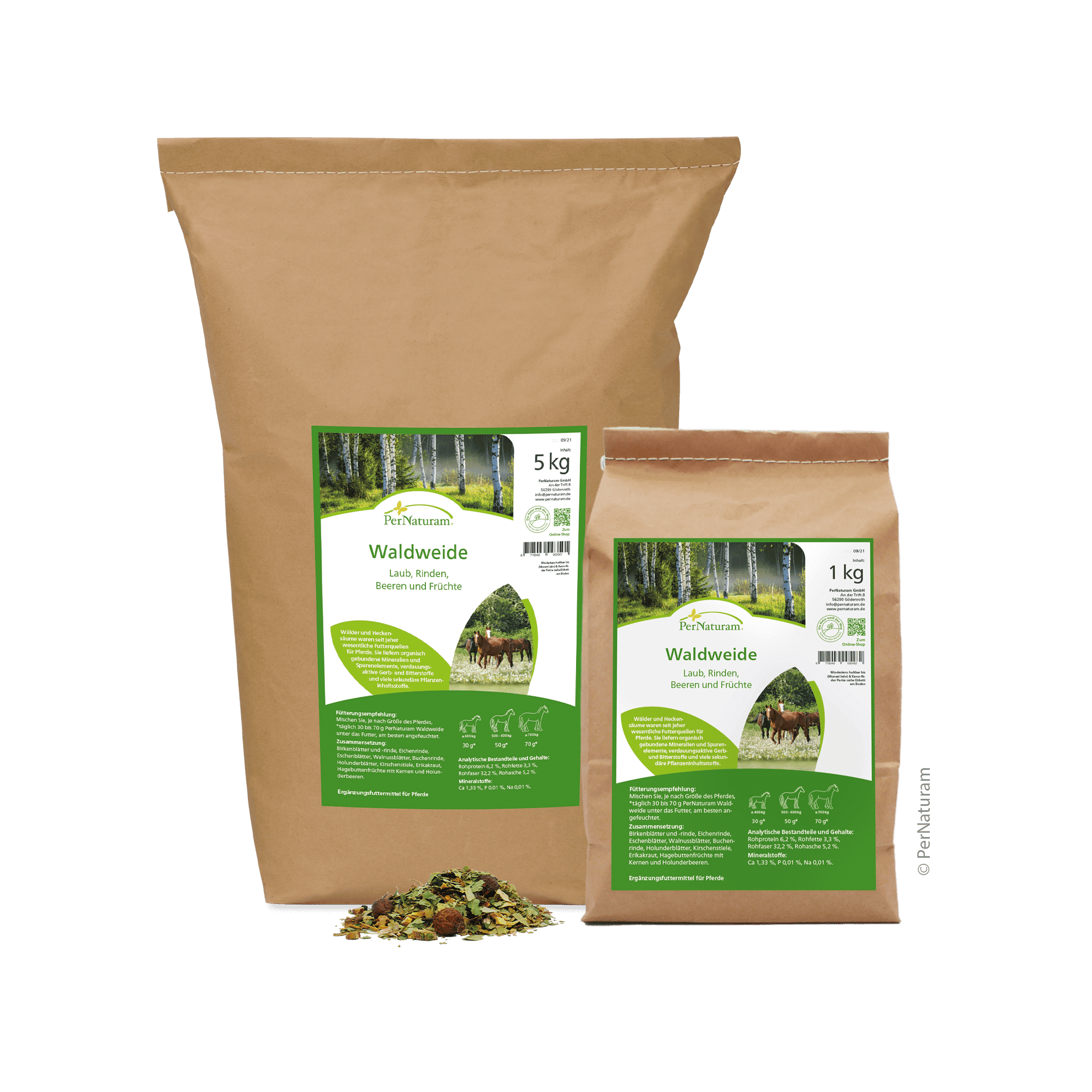 waldweide, purehorse, blad en schors
